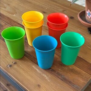 Vintage Tupperware Colorful Plastic Cups Set